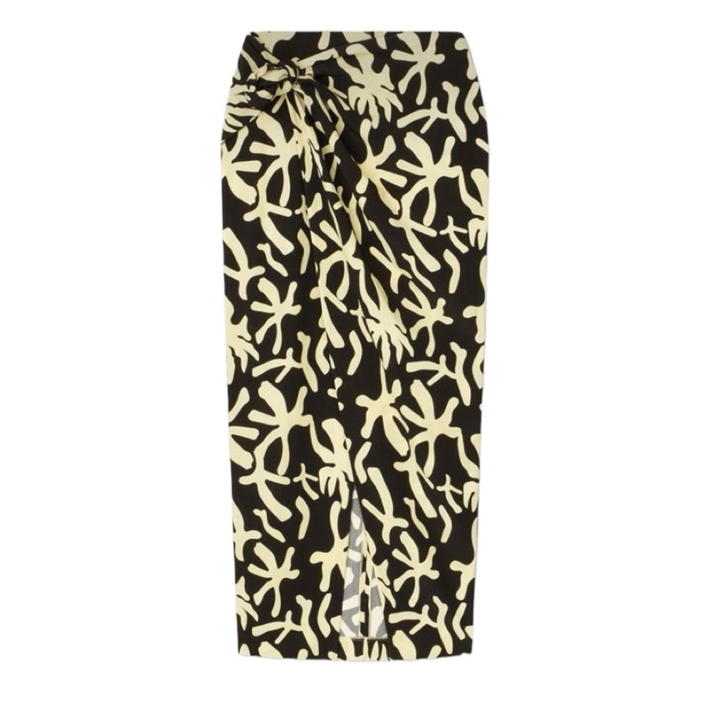 NANUSHKA NWT Printed Twist Front ‘Mirela’ Sarong Midi Skirt, Size Small